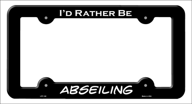LPF-142 6 x 12 in. Abseiling Novelty Metal License Plate Frame