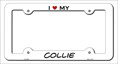 LPF-229 6 x 12 in. Collie Novelty Metal License Plate Frame