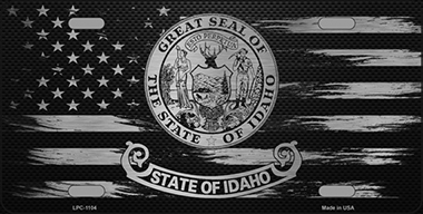 LPC-1104 6 x 12 in. Idaho Carbon Fiber Brushed Aluminum Novelty Metal License Plate