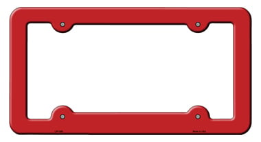 LPF-008 6 x 12 in. Solid Novelty Metal License Plate Frame, Red