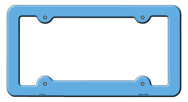 LPF-012 6 x 12 in. Solid Novelty Metal License Plate Frame, Light Blue