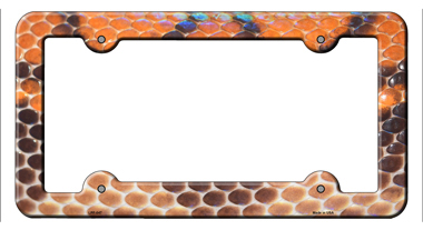LPF-047 6 x 12 in. Snake Skin Novelty Metal License Plate Frame