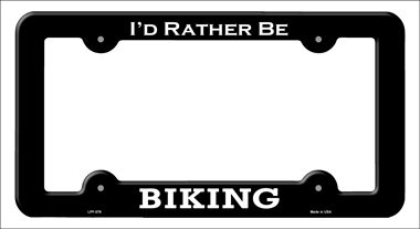 LPF-076 6 x 12 in. Biking Novelty Metal License Plate Frame
