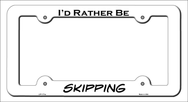 LPF-171 6 x 12 in. Skipping Novelty Metal License Plate Frame
