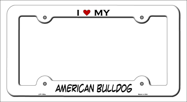 LPF-195 6 x 12 in. American Bulldog Novelty Metal License Plate Frame