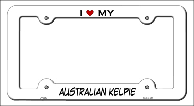 LPF-225 6 x 12 in. Australian Kelpie Novelty Metal License Plate Frame
