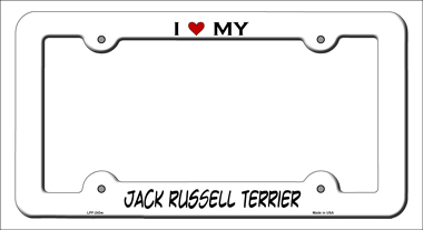 LPF-243 6 x 12 in. Jack Russell Terrier Novelty Metal License Plate Frame