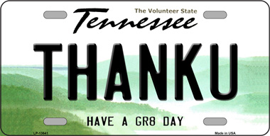LP-13641 6 x 12 in. Thank You Novelty Metal License Plate Tag