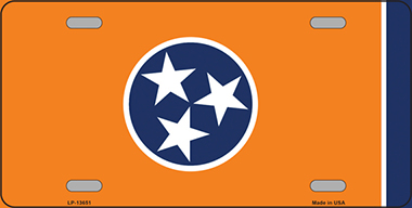 6 x 12 in. Tennessee Novelty Metal License Plate Tag, Orange