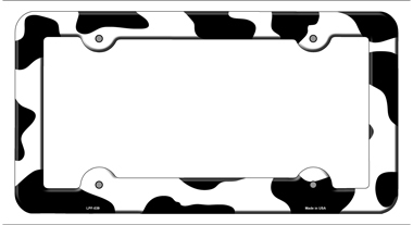LPF-039 6 x 12 in. Cow Print Novelty Metal License Plate Frame