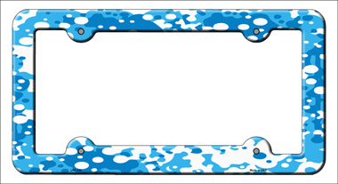 LPF-045 6 x 12 in. Specks Novelty Metal License Plate Frame, Blue