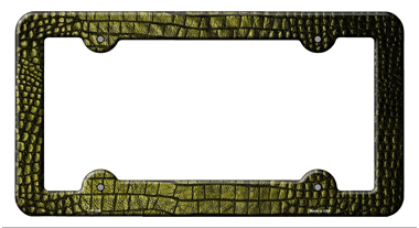 Reptile Skin Novelty Metal License Plate Frame - Standard Size