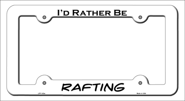 LPF-143 6 x 12 in. Rafting Novelty Metal License Plate Frame