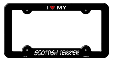 LPF-248 6 x 12 in. Scottish Terrier Novelty Metal License Plate Frame