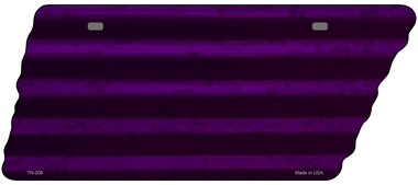 TN-209 5.5 x 12 in. Solid Novelty Corrugated Effect Metal Tennessee License Plate Tag, Purple