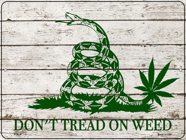 P-3316 9 x 12 in. Dont Tread On Weed Novelty Metal Parking Sign -  Smart Blonde