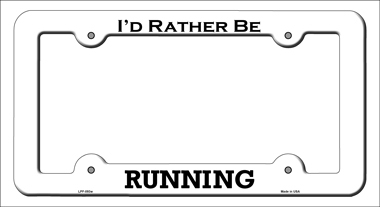 LPF-093 6 x 12 in. Running Novelty Metal License Plate Frame