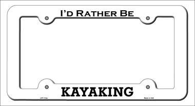 LPF-113 6 x 12 in. Kayaking Novelty Metal License Plate Frame