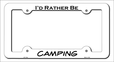 LPF-115 6 x 12 in. Camping Novelty Metal License Plate Frame