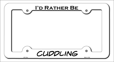 LPF-121 6 x 12 in. Cuddling Novelty Metal License Plate Frame