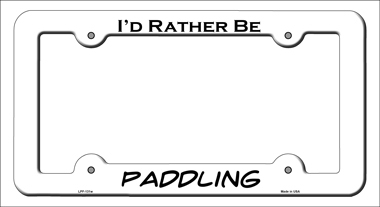 LPF-131 6 x 12 in. Paddling Novelty Metal License Plate Frame