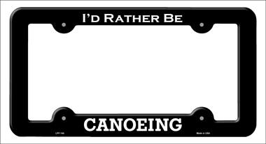 LPF-144 6 x 12 in. Canoeing Novelty Metal License Plate Frame