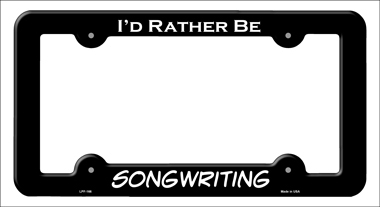 LPF-166 6 x 12 in. Songwriting Novelty Metal License Plate Frame