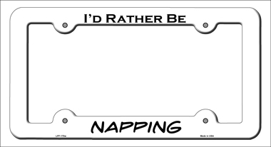 LPF-170 6 x 12 in. Napping Novelty Metal License Plate Frame