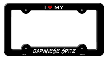 LPF-208 6 x 12 in. Jeepanese Spitz Novelty Metal License Plate Frame