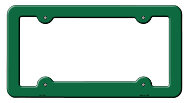 LPF-004 6 x 12 in. Solid Novelty Metal License Plate Frame, Green