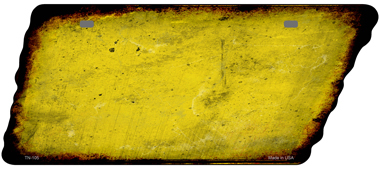 TN-105 5.5 x 12 in. Solid Novelty Rusty Effect Metal Tennessee License Plate Tag, Yellow