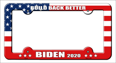 LPF-034 6 x 12 in. Biden 2020 Novelty Metal Molded License Plate Frame