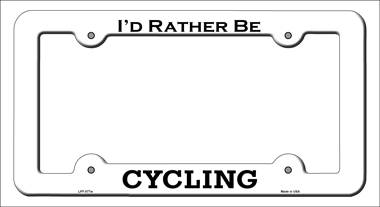 LPF-077 6 x 12 in. Cycling Novelty Metal License Plate Frame
