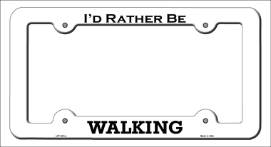 LPF-091 6 x 12 in. Walking Novelty Metal License Plate Frame