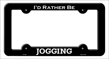 LPF-092 6 x 12 in. Jogging Novelty Metal License Plate Frame