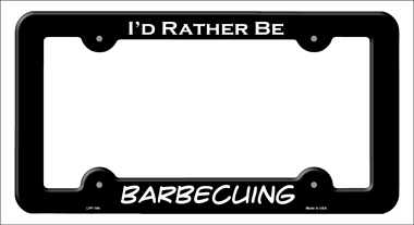 LPF-164 6 x 12 in. Barbecuing Novelty Metal License Plate Frame