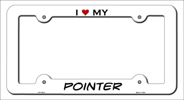 LPF-251 6 x 12 in. Pointer Novelty Metal License Plate Frame
