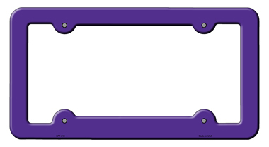 LPF-010 6 x 12 in. Solid Novelty Metal License Plate Frame, Purple
