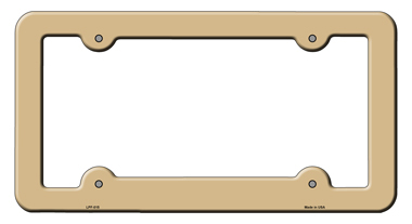 LPF-015 6 x 12 in. Solid Novelty Metal License Plate Frame, Gold