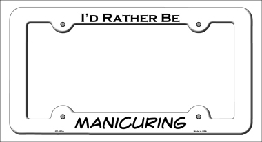 LPF-053 6 x 12 in. Manicuring Novelty Metal License Plate Frame