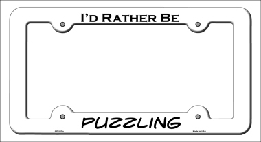 LPF-103 6 x 12 in. Puzzling Novelty Metal License Plate Frame