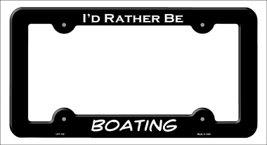 LPF-124 6 x 12 in. Boating Novelty Metal License Plate Frame