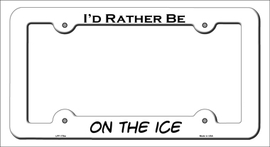 LPF-178 6 x 12 in. On The Ice Novelty Metal License Plate Frame