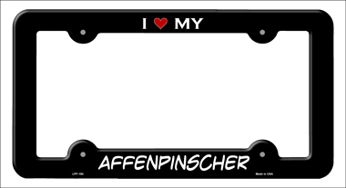 LPF-194 6 x 12 in. Affenpinscher Novelty Metal License Plate Frame