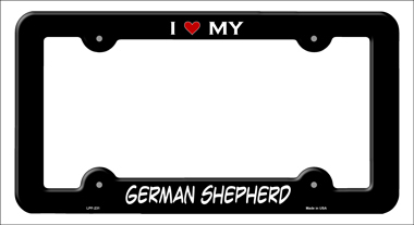 LPF-231 6 x 12 in. German Shepherd Novelty Metal License Plate Frame