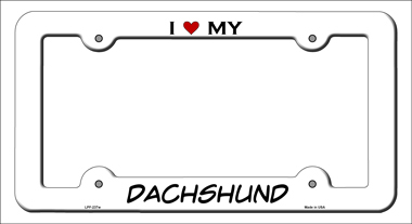 LPF-237 6 x 12 in. Dachshund Novelty Metal License Plate Frame