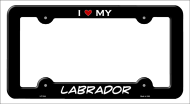 LPF-244 6 x 12 in. Labrador Novelty Metal License Plate Frame