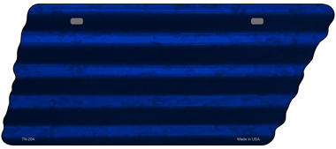 TN-204 5.5 x 12 in. Solid Novelty Corrugated Effect Metal Tennessee License Plate Tag, Blue