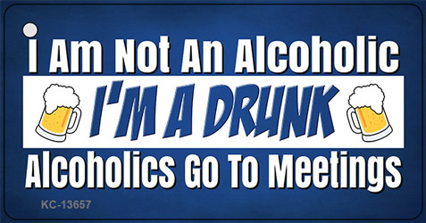 KC-13657 1.5 x 3 in. Im A Drunk Novelty Metal Key Chain
