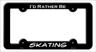 LPF-054 6 x 12 in. Skating Novelty Metal License Plate Frame